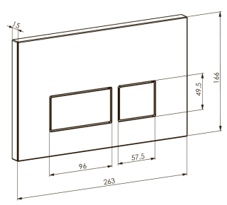 Кнопка смыва Boheme 664-W белый